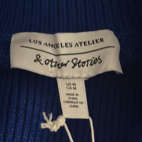 & OTHER STORIES Wool Cotton Cable‎ Knit Sweater Oversized Turtleneck Size M NWT - Picture 12 of 13